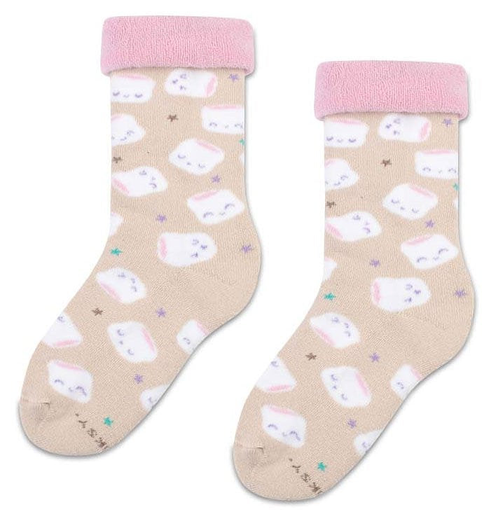 Zooksy Warm winter Terry Sokken - Marshmallows