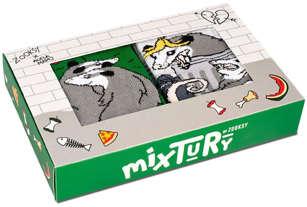 Zooksy mixTURY 2-pack Sokken - Opossums