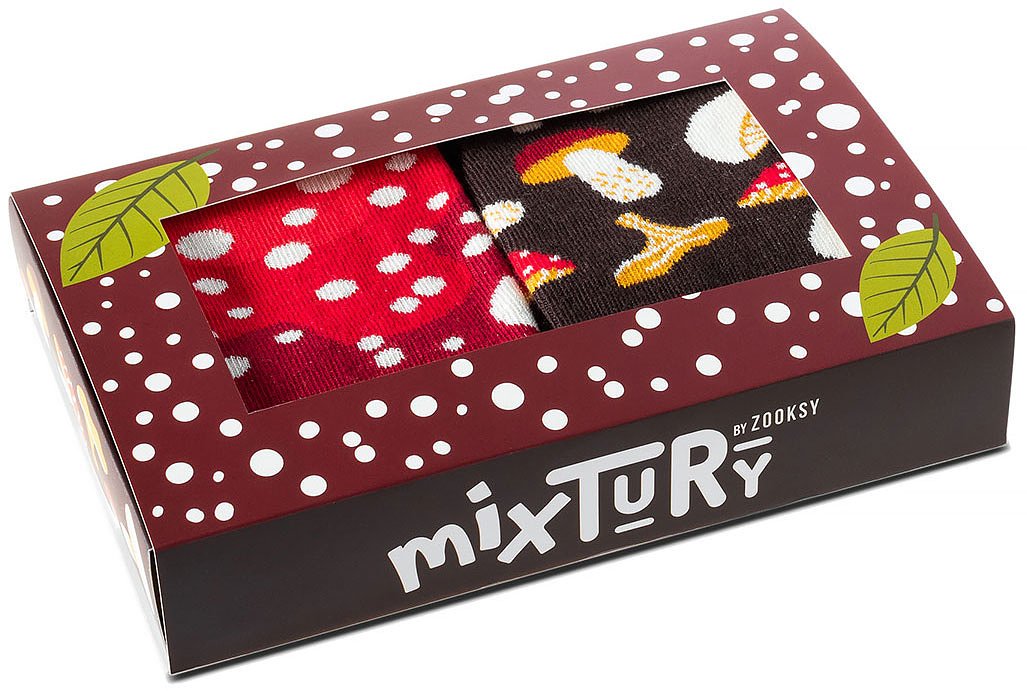 Zooksy mixTURY 2-pack Sokken - Mushroom