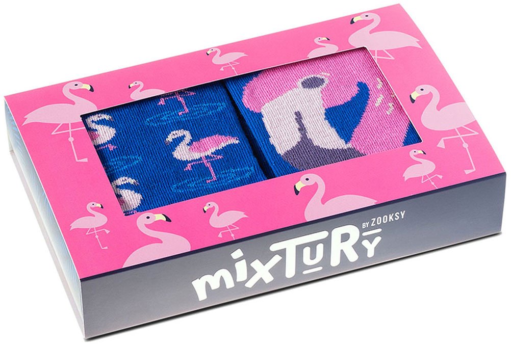 Zooksy mixTURY 2-pack Sokken - Pink Flamingo