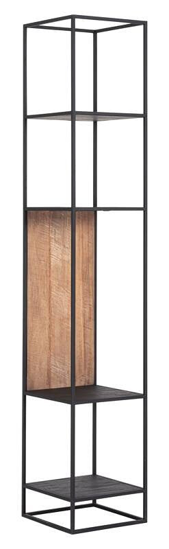 DTP Home TV wall element bookrack Cosmo small, open racks,220x40x40 cm, recycled teakwood