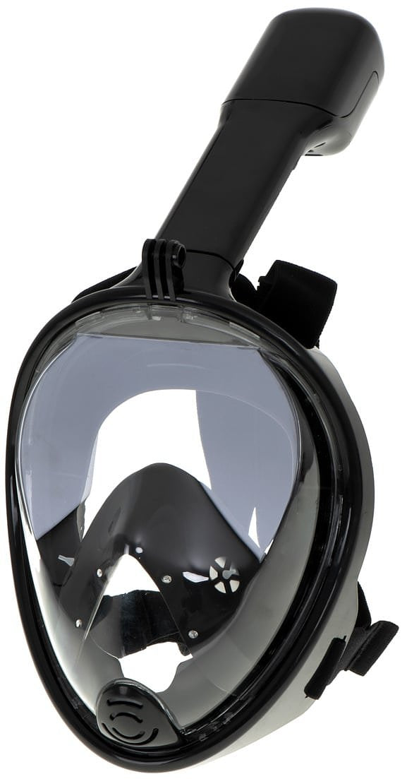 Full Face Mask met Snorkelmasker (Zwart, GoPro houder)