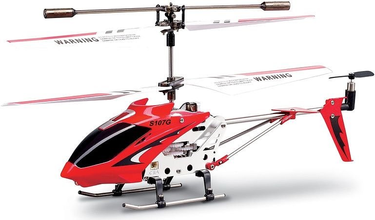 Syma S107G 3-Channel RC Mini LED Helicopter - Rood