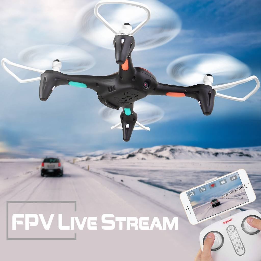 Syma X15W FPV Real-Time Quadcopter - Zwart