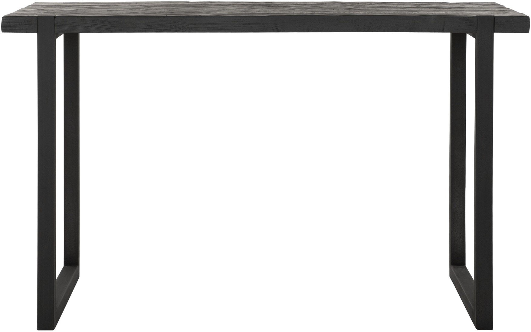 DTP Home Counter table Beam BLACK,90x150x80 cm, 5 cm recycled teakwood top