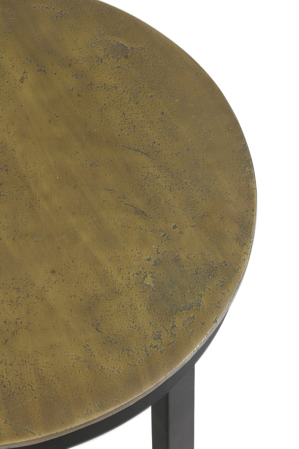 Light&living Zuil Ø40x101 cm RETIRO mat zwart+ruw antiek brons