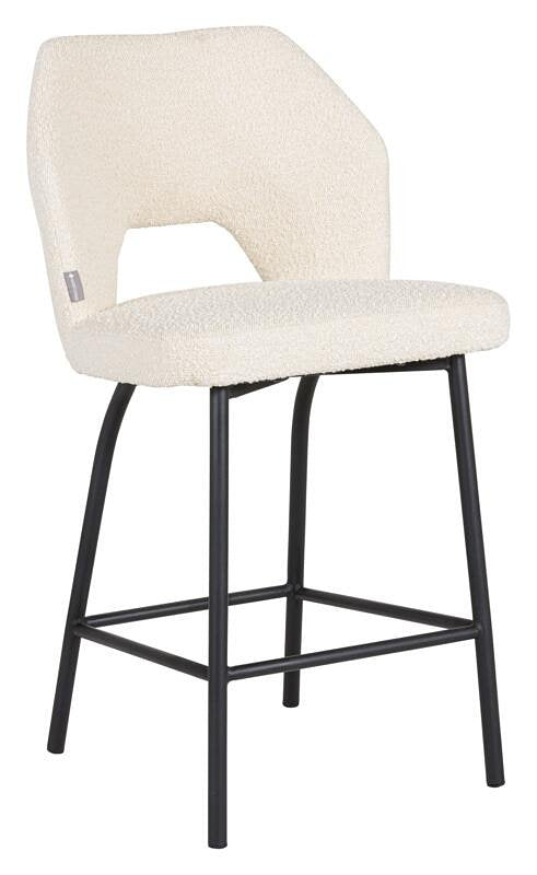 MUST Living Counter chair Bloom,100x54x57 cm, bouclé natural, seat height 65 cm