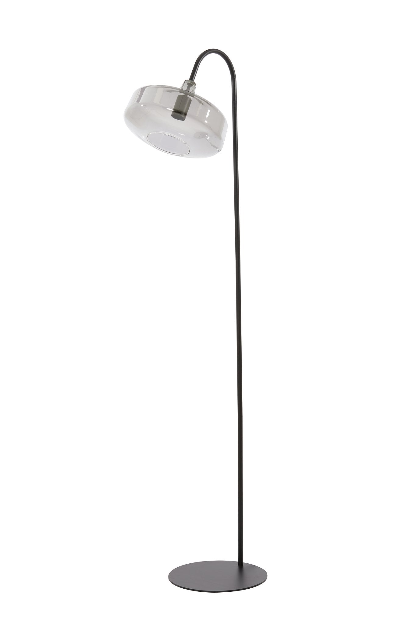 Light&living Vloerlamp 45x29,5x160 cm SOLNA mat zwart+smoke glas