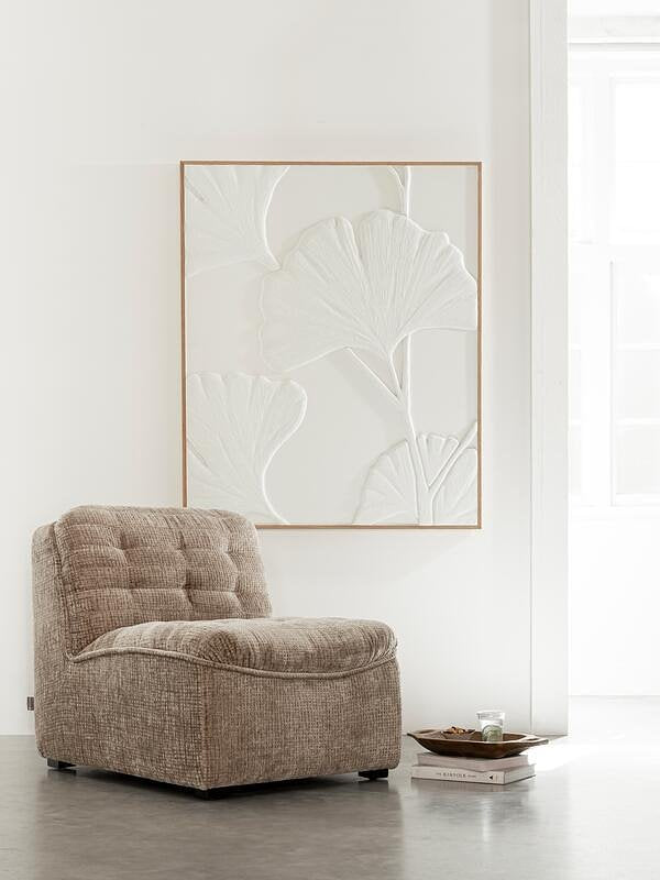 MUST Living Wall Panel Japanese Ginko Leaf,127x102x4 cm, white banana bark