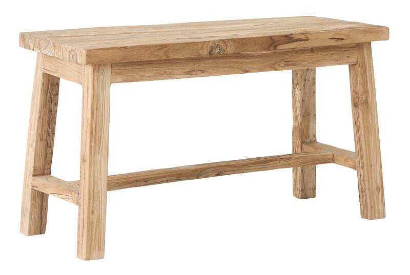 MUST Living Bench Trinity Natural,45x80x32 cm, natural recycled teakwood with natural cracks