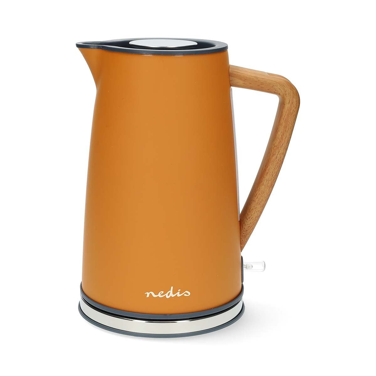 Nedis KAWK510EOR Waterkoker (1.7 liter, Houten handvat, Oranje)