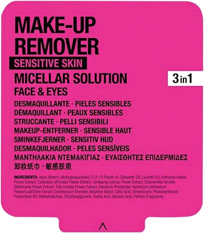 Comodynes Micellar Solution makeup remover wipes 20pcs