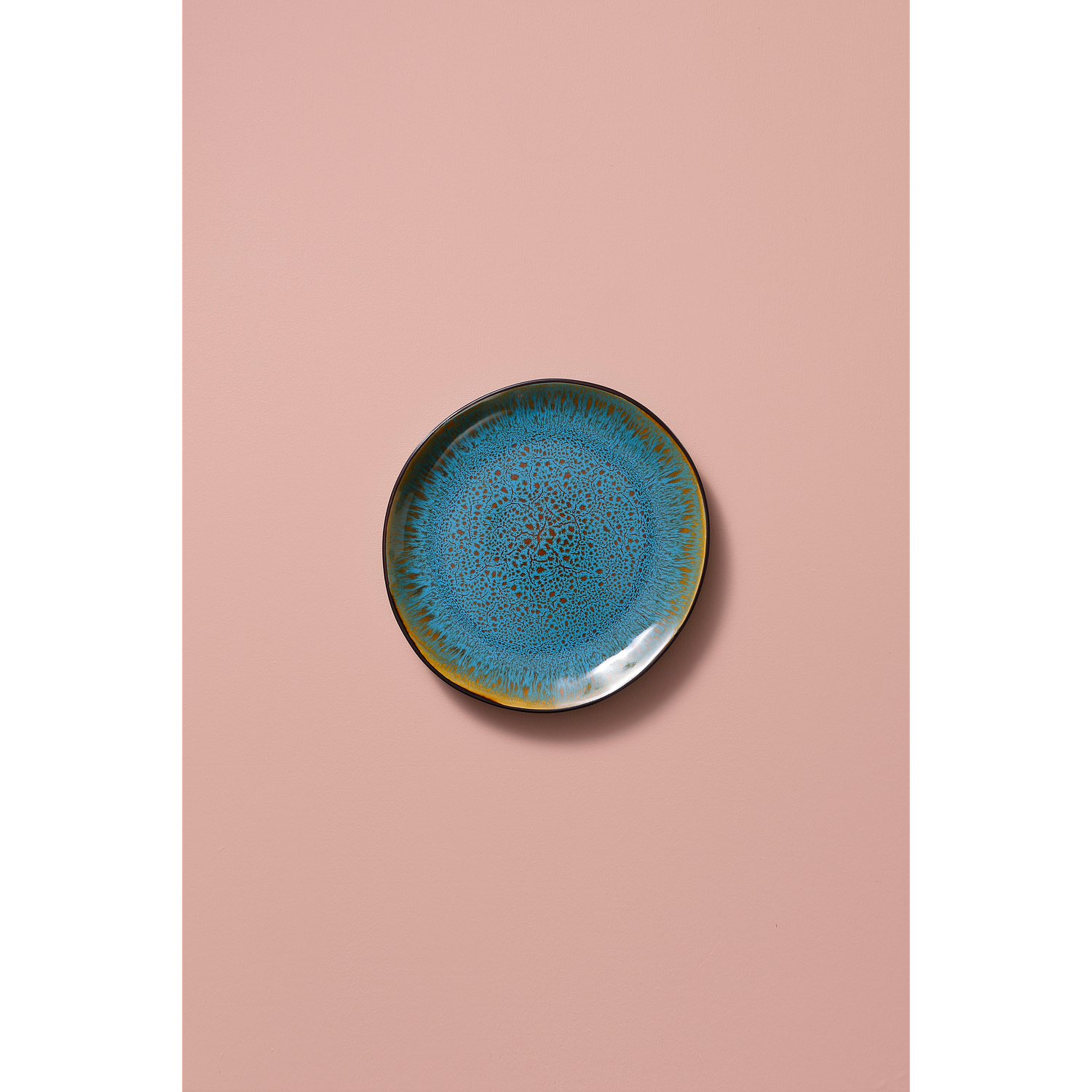 Palmer Plate Lotus 20.5 cm Black Turquoise Stoneware 2 piece(s)
