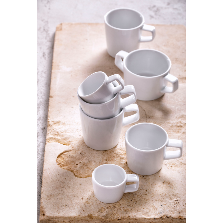 Palmer Cappuccino cup and saucer White Delight 18 cl 16 cm White Porcelain 6 piece(s)