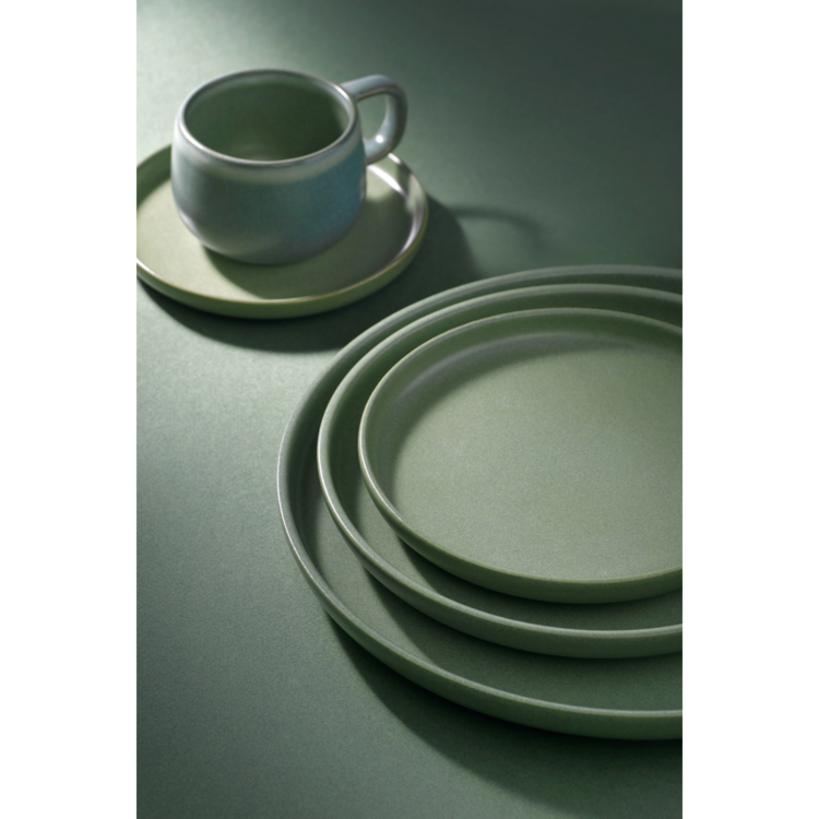Palmer Cup and saucer Sandy Loam 27.5 cl - 14.5 cm Green 6 piece(s)
