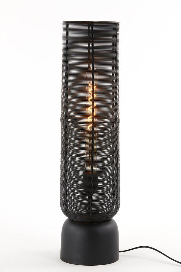 Light&living Tafellamp Ø15,5x60,5 cm LEZUZA mat zwart