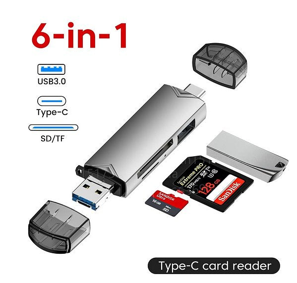 Multifunctionele Usb 3.0 Kaartlezer U Schijf Type C/Micro Usb/Tf/Sd Flitsaandrijving Geheugenkaar...