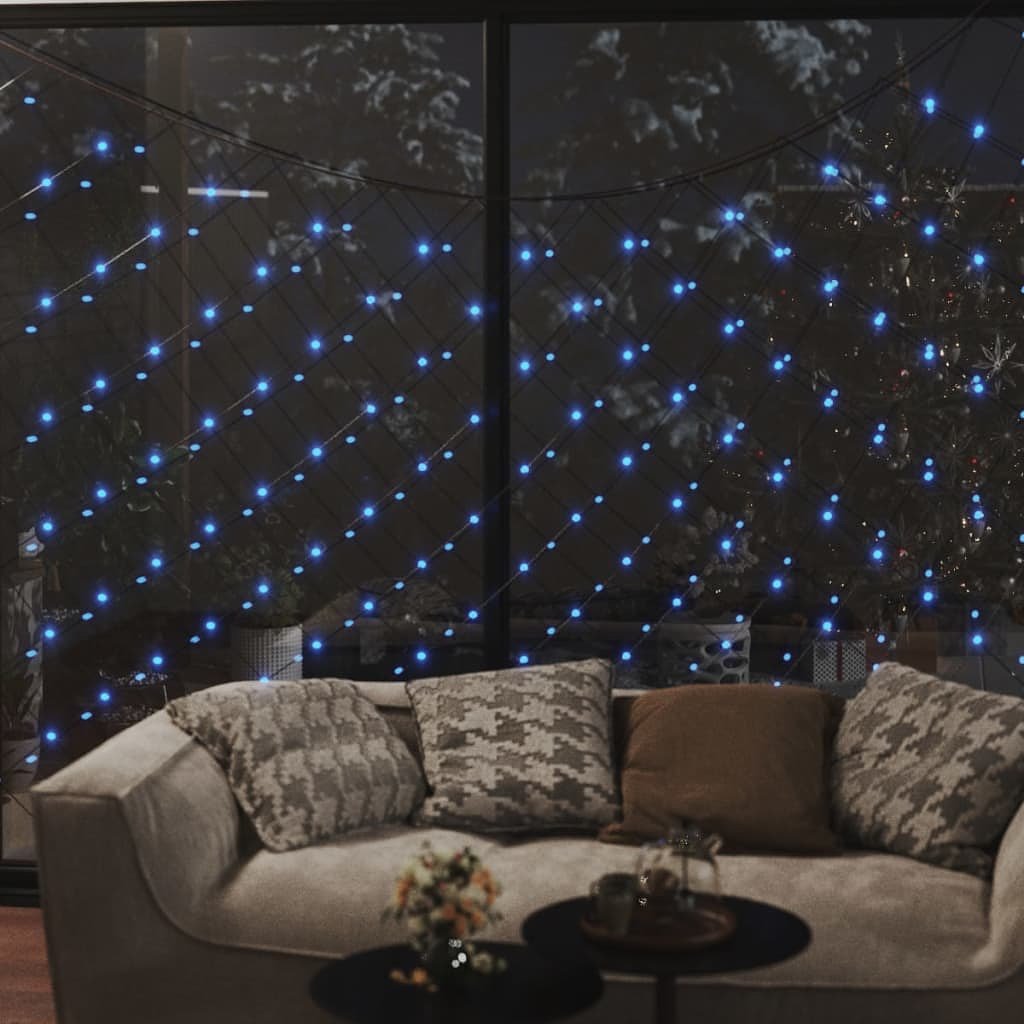 Kerstnetverlichting 306 LED&#39;s binnen en buiten 3x3 m blauw