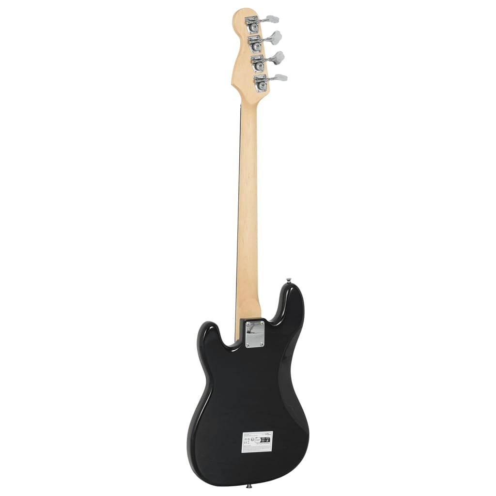 Basgitaar voor beginners elektrisch met tas 4/4 46&#34; bruin wit