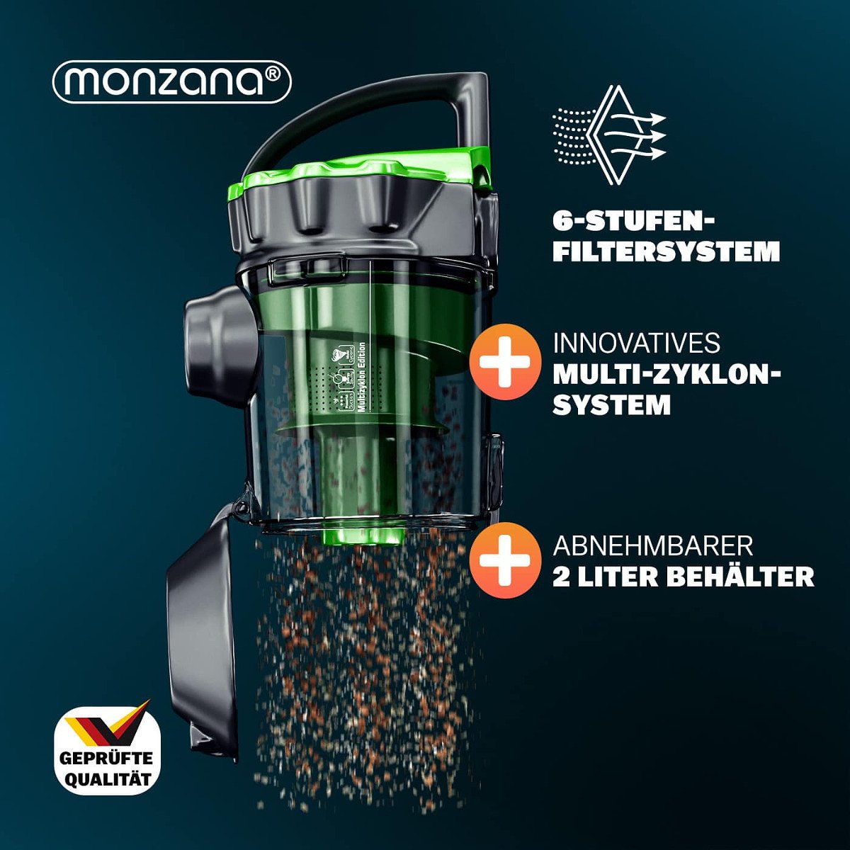 Multi-cycloonstofzuiger Groen 900 Watt ECO Power