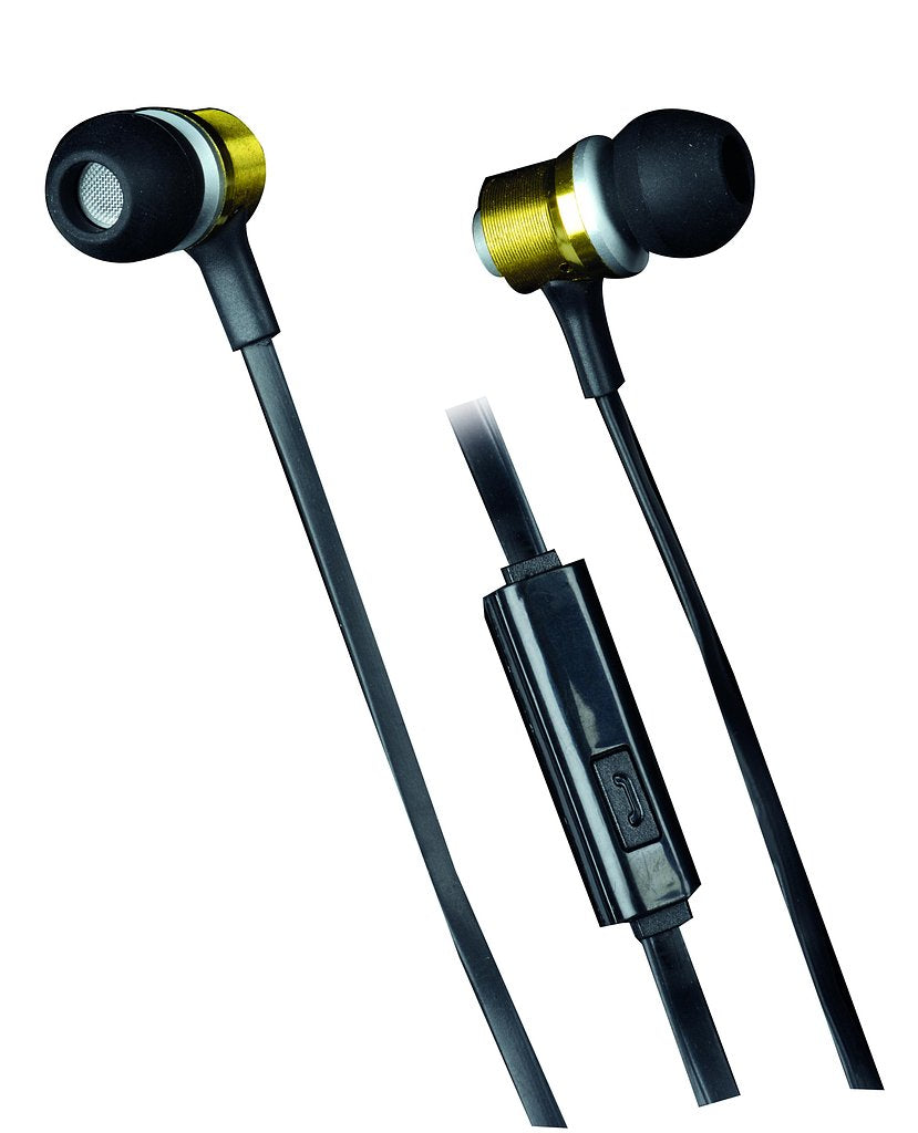 Metalen pro stereo oortelefoon met microfoon
