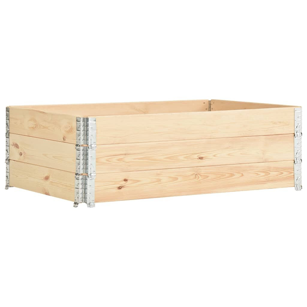 Palletopzetranden 3 st 50x150 cm massief grenenhout