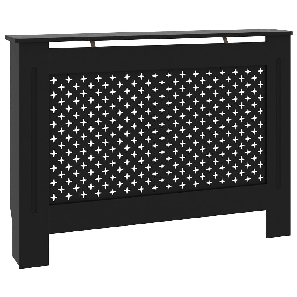 Radiatorombouw 112x19x81 cm MDF zwart