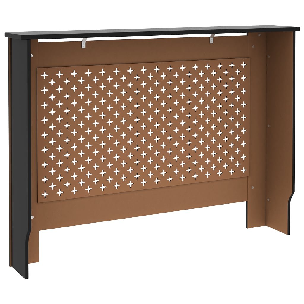 Radiatorombouw 112x19x81 cm MDF zwart