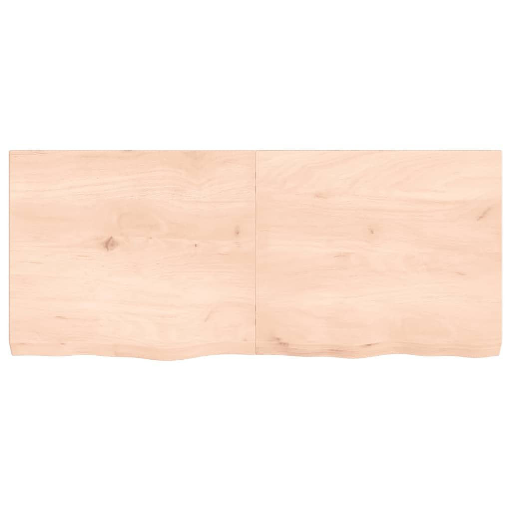 Tafelblad 140x60x6 cm onbehandeld massief eikenhout