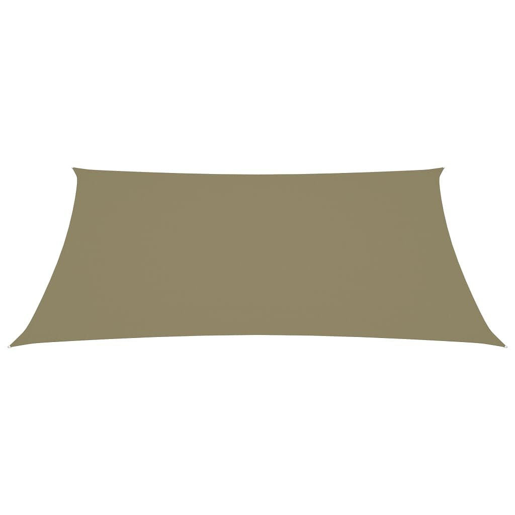 Zonnescherm rechthoekig 3,5x4,5 m oxford stof beige