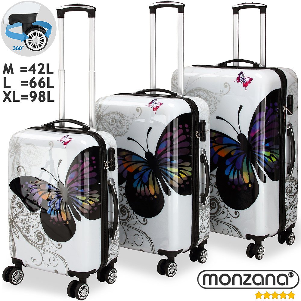 Butterfly 3-delige koffer set polycarbonaat