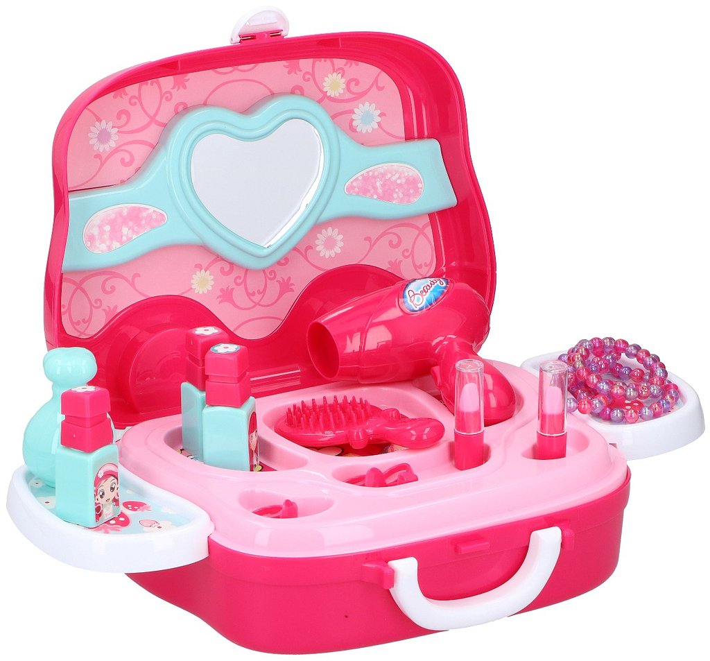 Eddy Toys Beautycase Prinsessen Meisjes 25 Cm Roze 19-delig