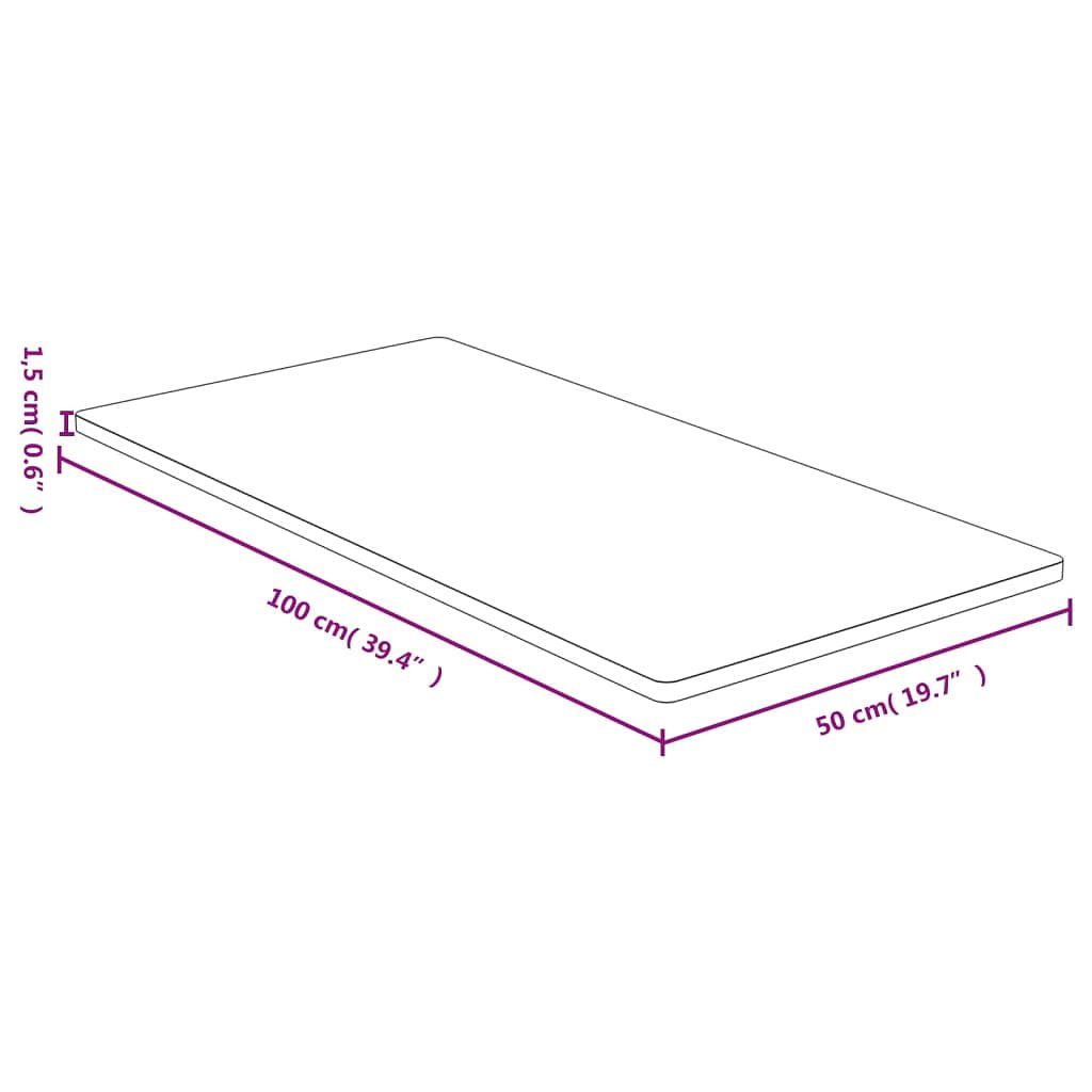 Tafelblad 50x100x1,5 cm bamboe