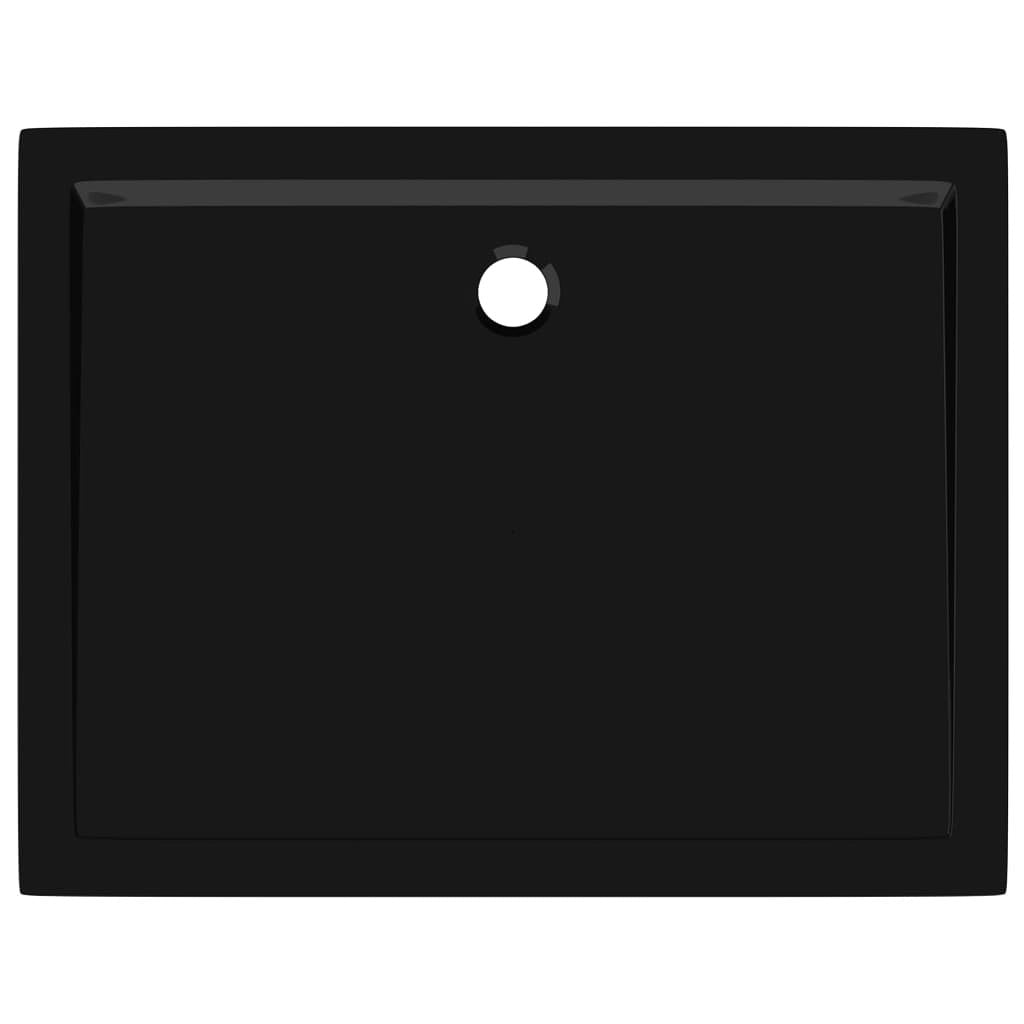 Douchebak rechthoekig 70x90 cm ABS zwart