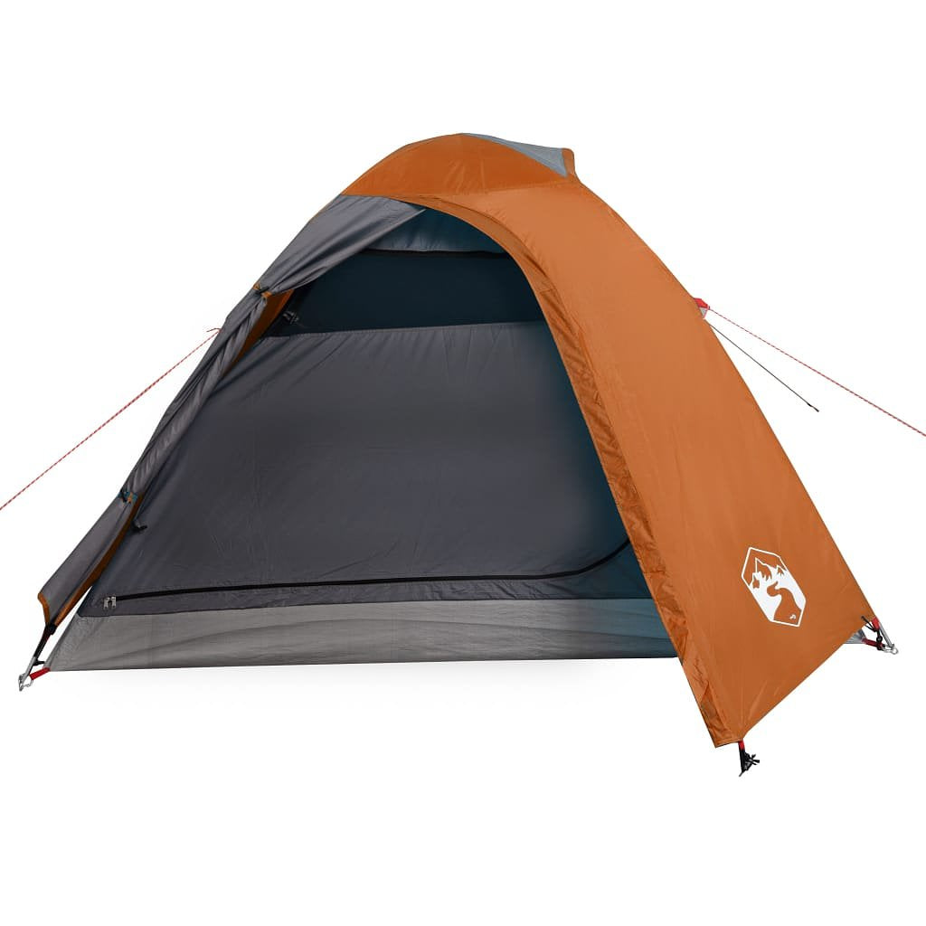 Tent 2-persoons 264x210x125 cm 185T taft grijs en oranje