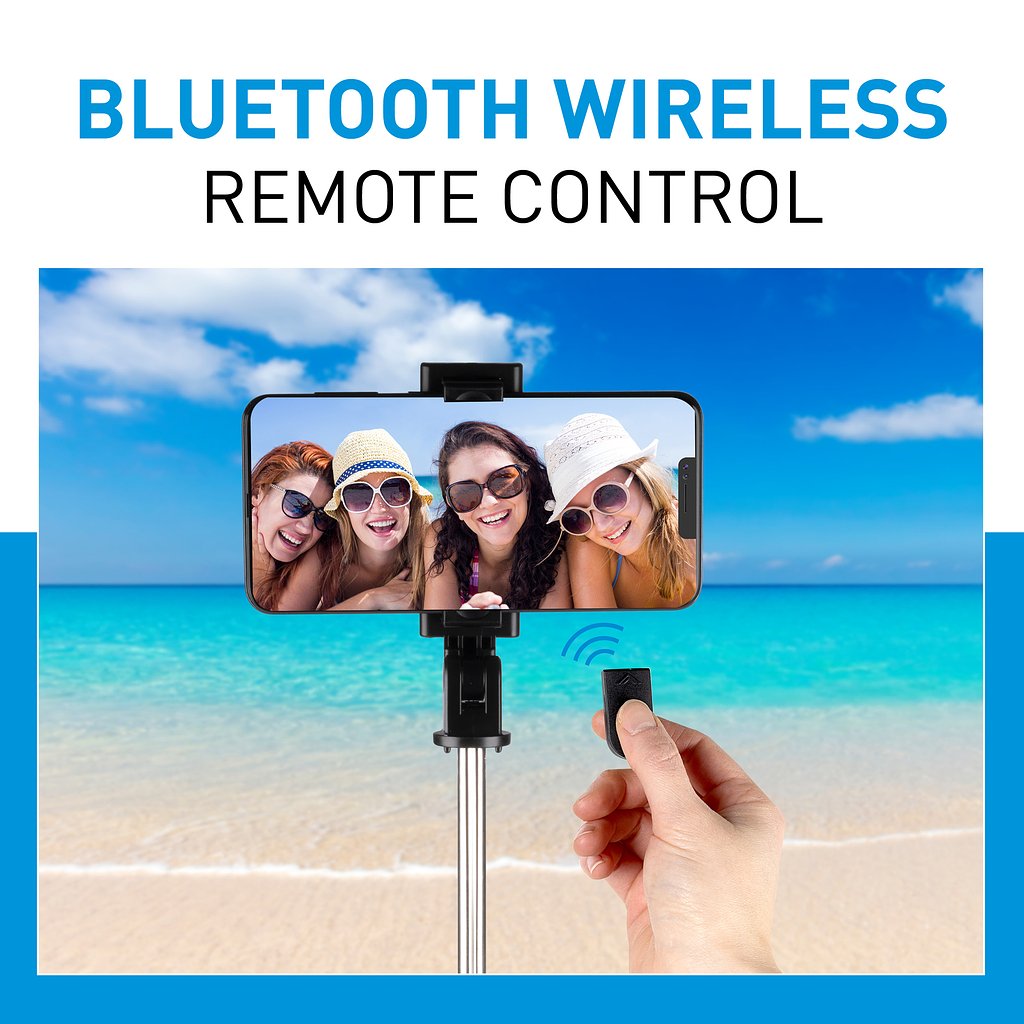 Selfie stick BT & tripod - Selfiestick met Bluetooth en statief
