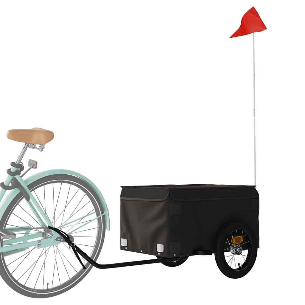 Fietstrailer 30 kg ijzer zwart