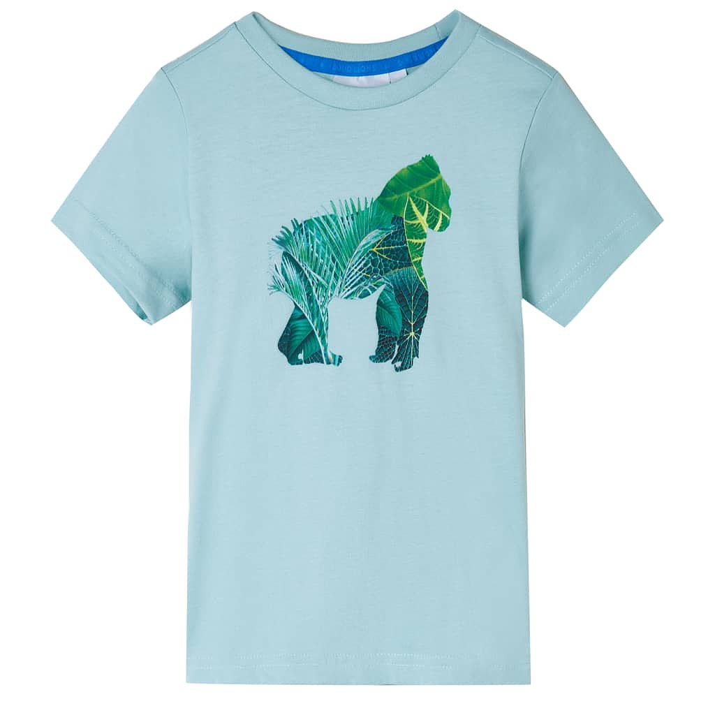 Kindershirt 104 lichtzeeblauw