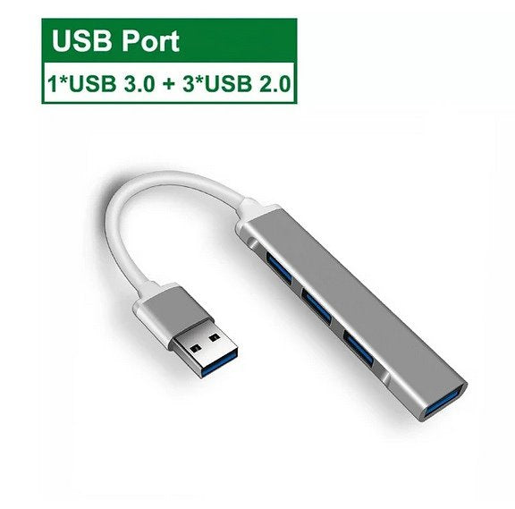 USB Hub - Usb 3.0 - 4-poorts - Mini-hub- Multi Splitter - Hoge Snelheid 5Gbps voor Pc Computer -...