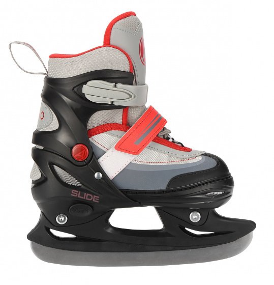 2-in-1 schaatsen/skates junior zwart/rood maat 30/33