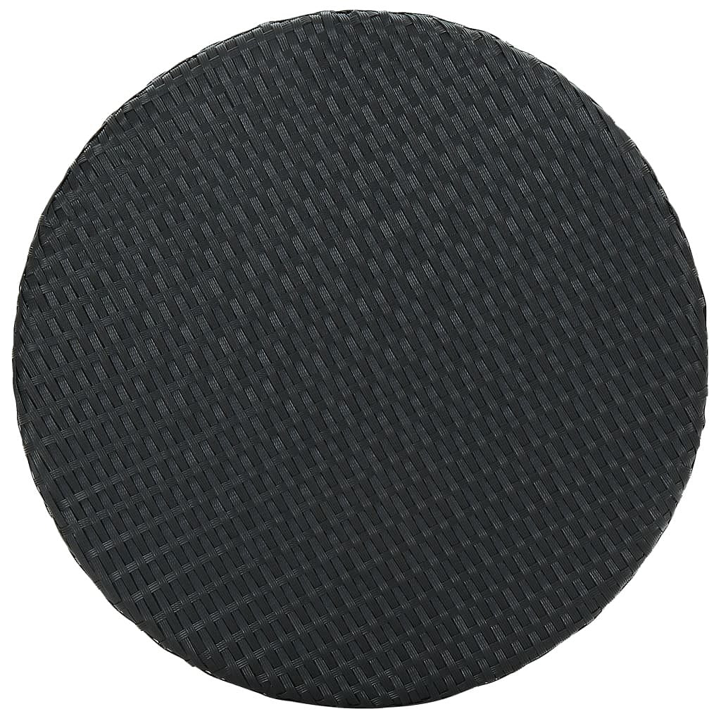 Tuintafel 60,5x106 cm poly rattan zwart