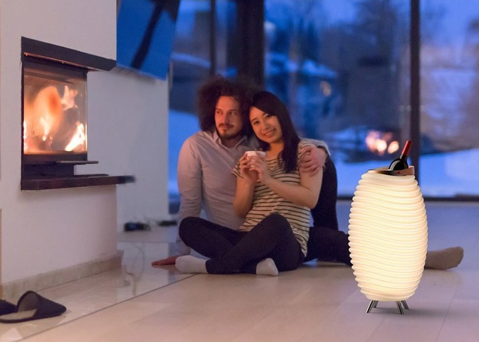 Lamp Kooduu Synergy 50-S - Bluetooth Speaker - LED Lamp - Wijnkoeler