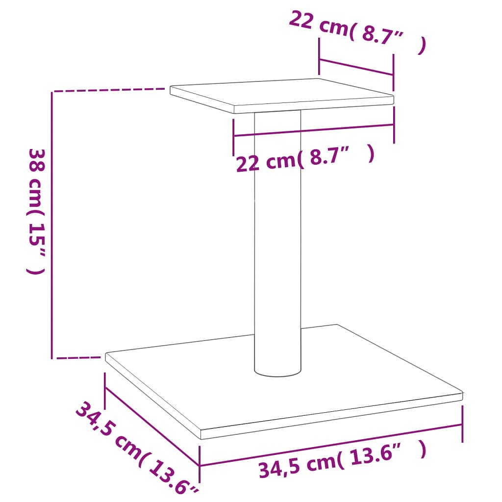 Krabpaal met platform 38 cm crmekleurig