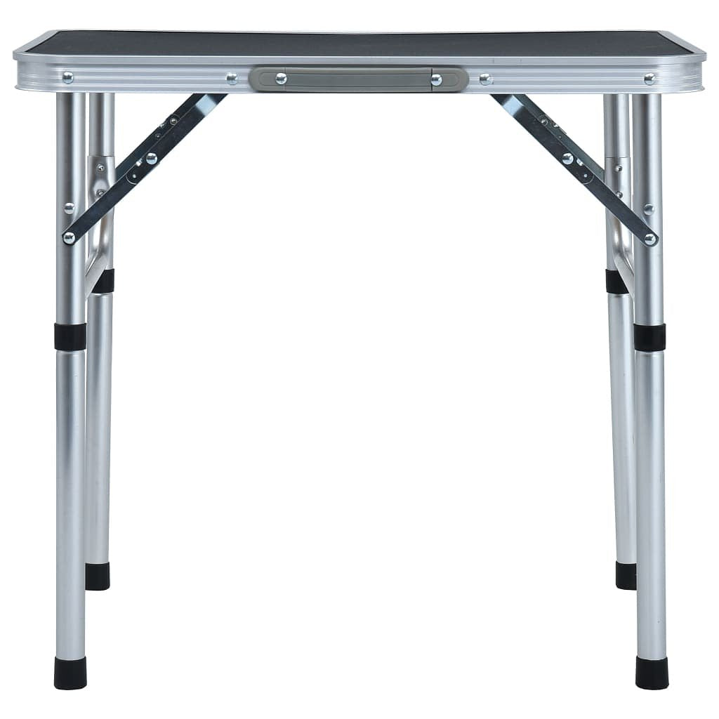 Campingtafel inklapbaar 60x45 cm aluminium grijs