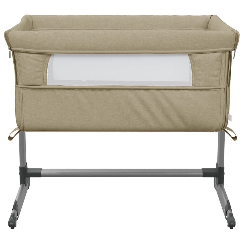 Babybox met matras linnen taupe