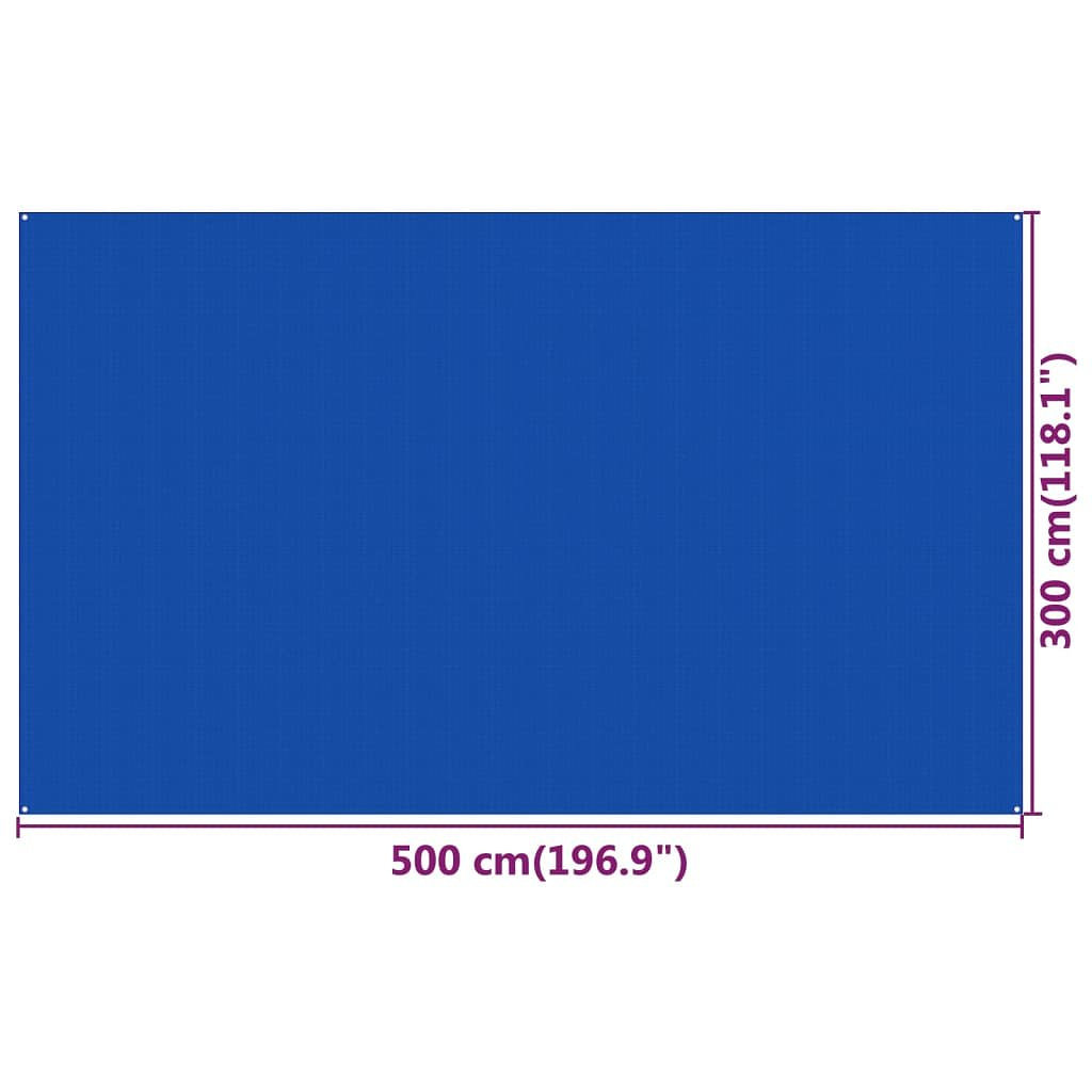 Tenttapijt 300x500 cm HDPE blauw