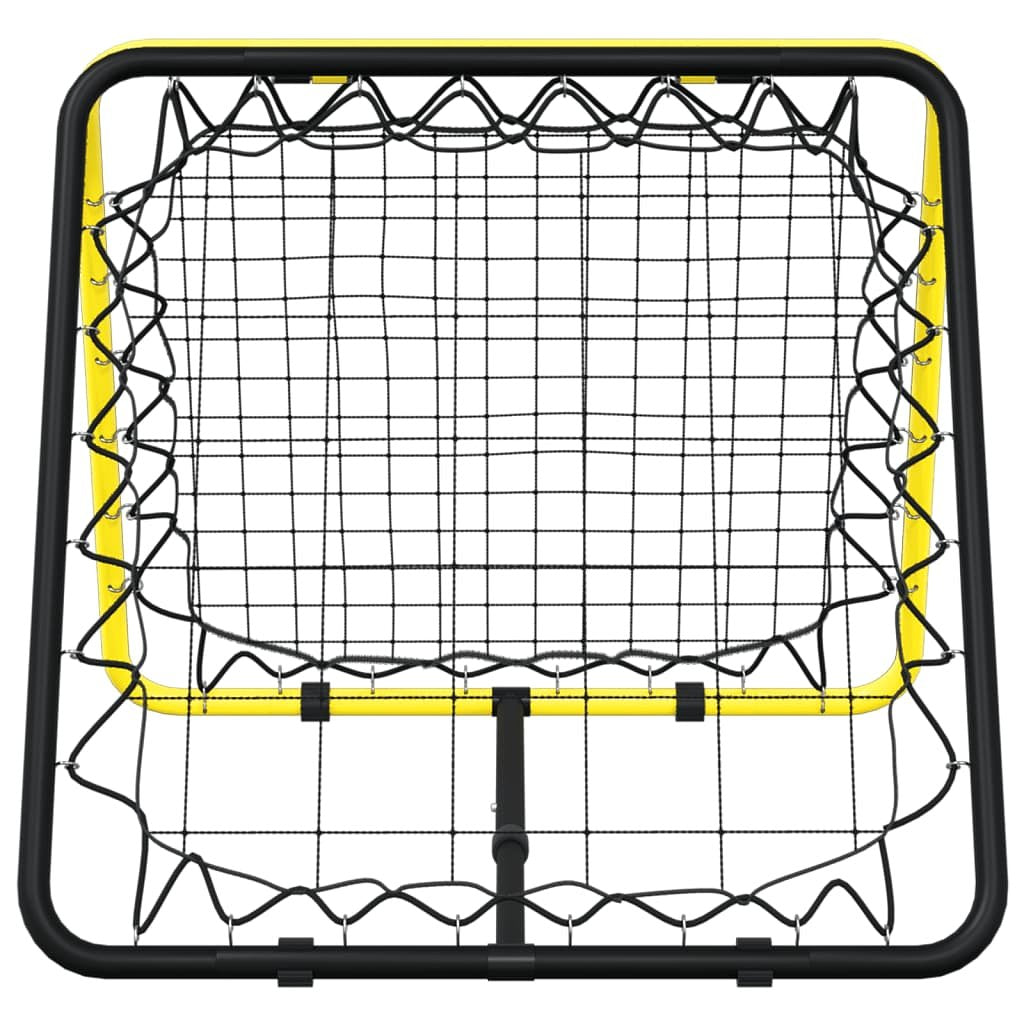 Voetbalrebounder dubbelzijdig verstelbaar staal geel en zwart