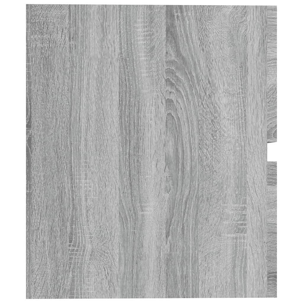 Wastafelkast 60x38,5x45 cm bewerkt hout grijs sonoma eikenkleur