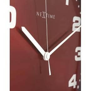 NeXtime klok 3053ro Dash Red, Ø35 cm, Wall, Red/ Silver