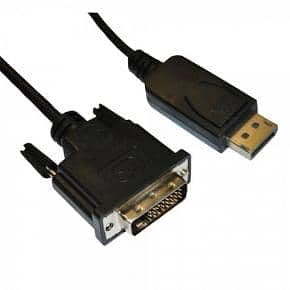 ADJ ADJBL11045610 A/V Cable, DisplayPort->DVI-D, M/M, 2m, Black